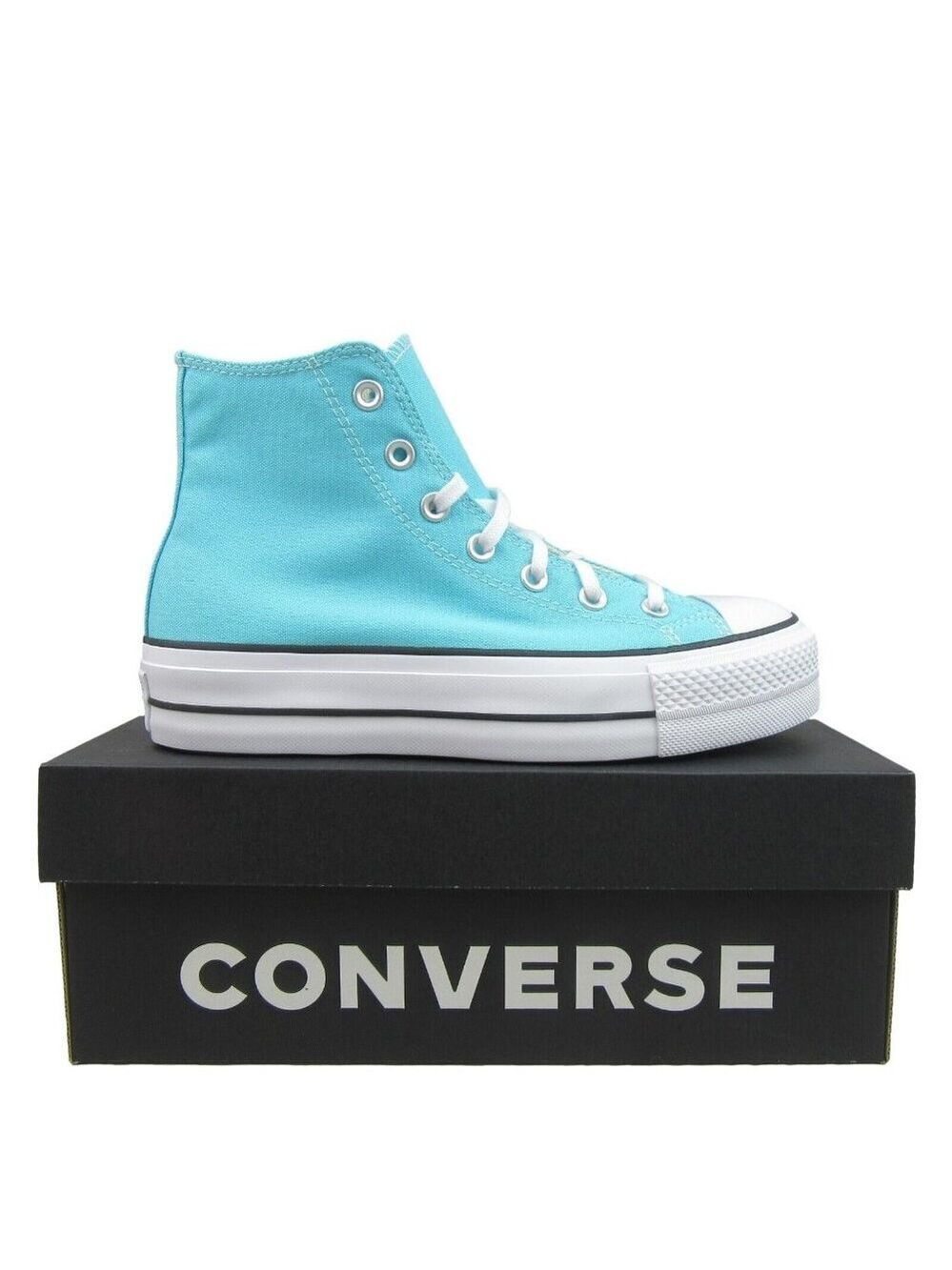 Chuck Taylor All Star Lift Platform Canvas Women's Size 7.5 Cyan White NEW